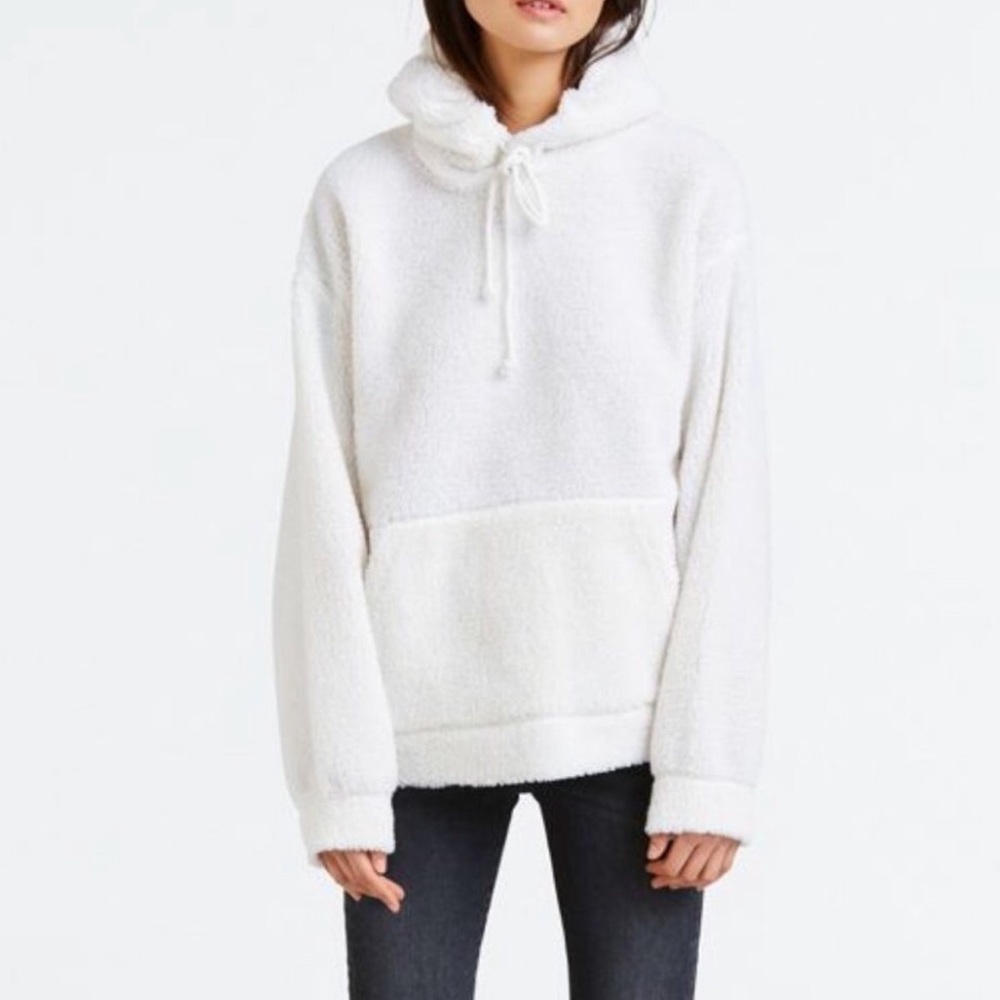 🤍🤍🤍LEVIS | NWOT, SHERPA HOODIE Sz Small Off White COZY